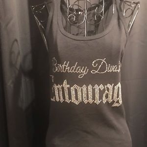 Birthday Divas Entourage customized black lace top